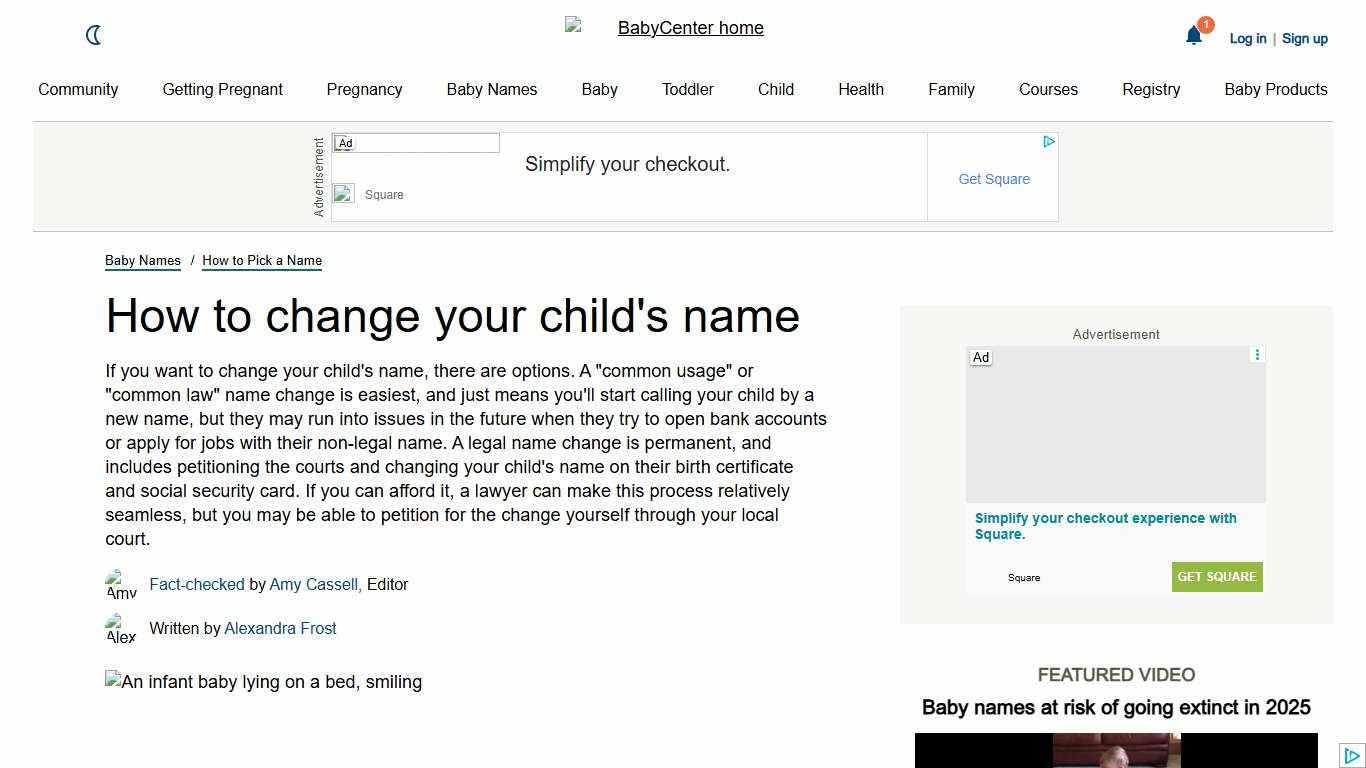 Can I change my baby's name? Here's how BabyCenter